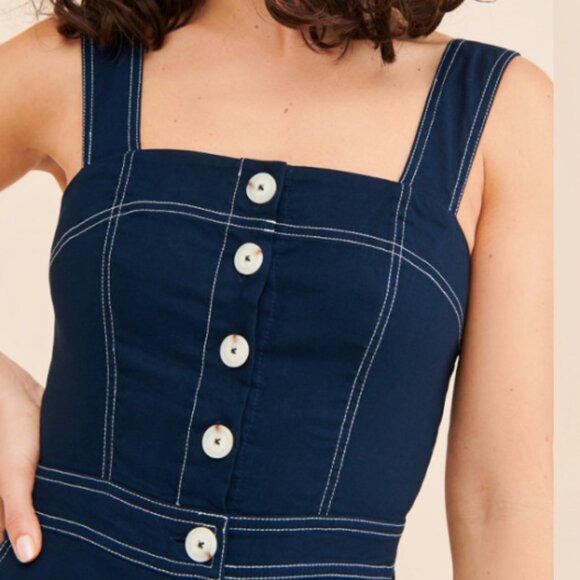 Portside Button Front Romper by Maeve - Picture 3 of 4